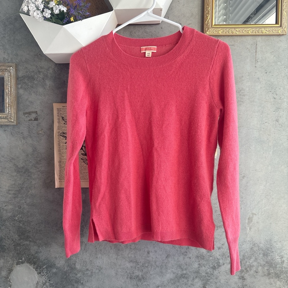 Classic Crewneck Sweater - Pink 100% cashmere